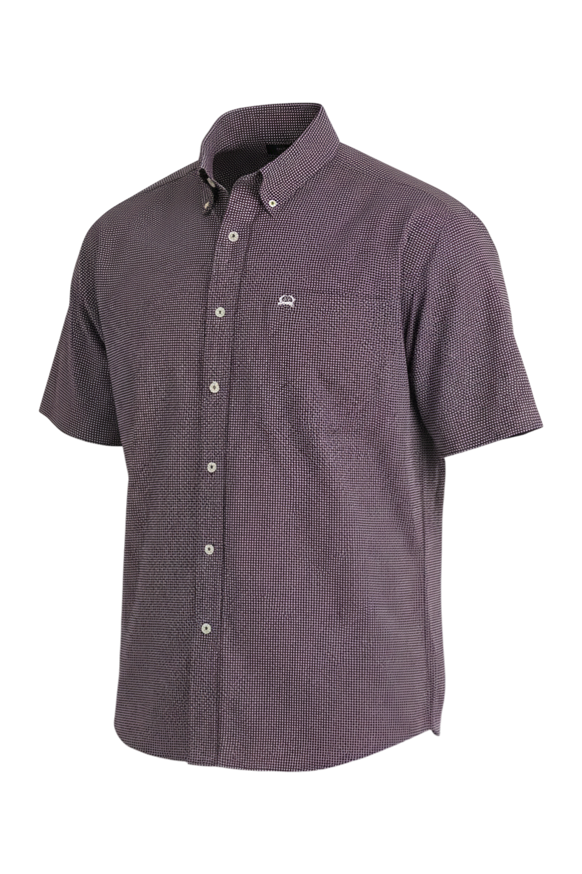 CINCH MENS SHORT SLEEVE PRINT ARENAFLEX SHIRT - PURPLE