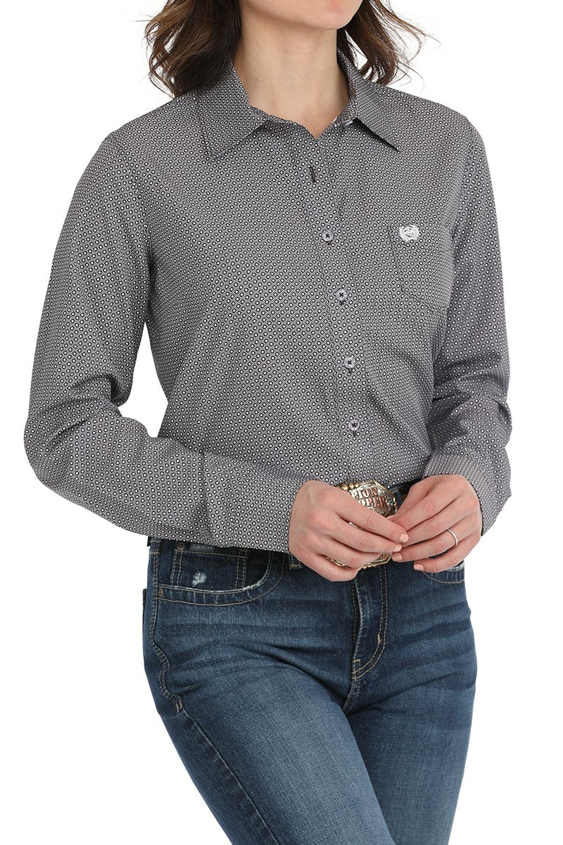 CINCH LADIES PRINT SHIRT - PURPLE