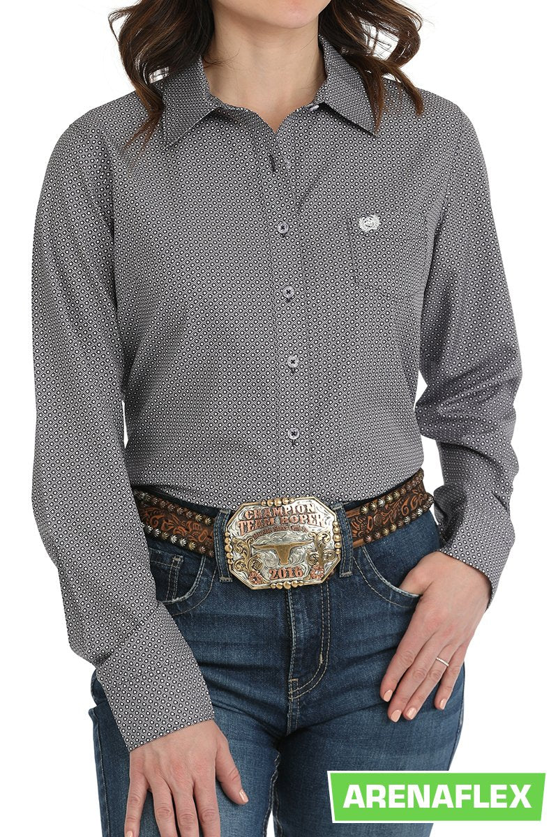 CINCH LADIES PRINT SHIRT - PURPLE