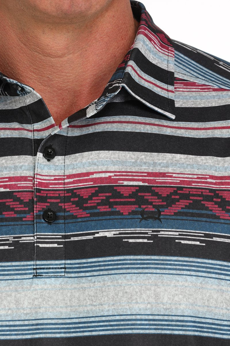 CINCH MEN'S SOUTHWESTERN POLO - MULTI