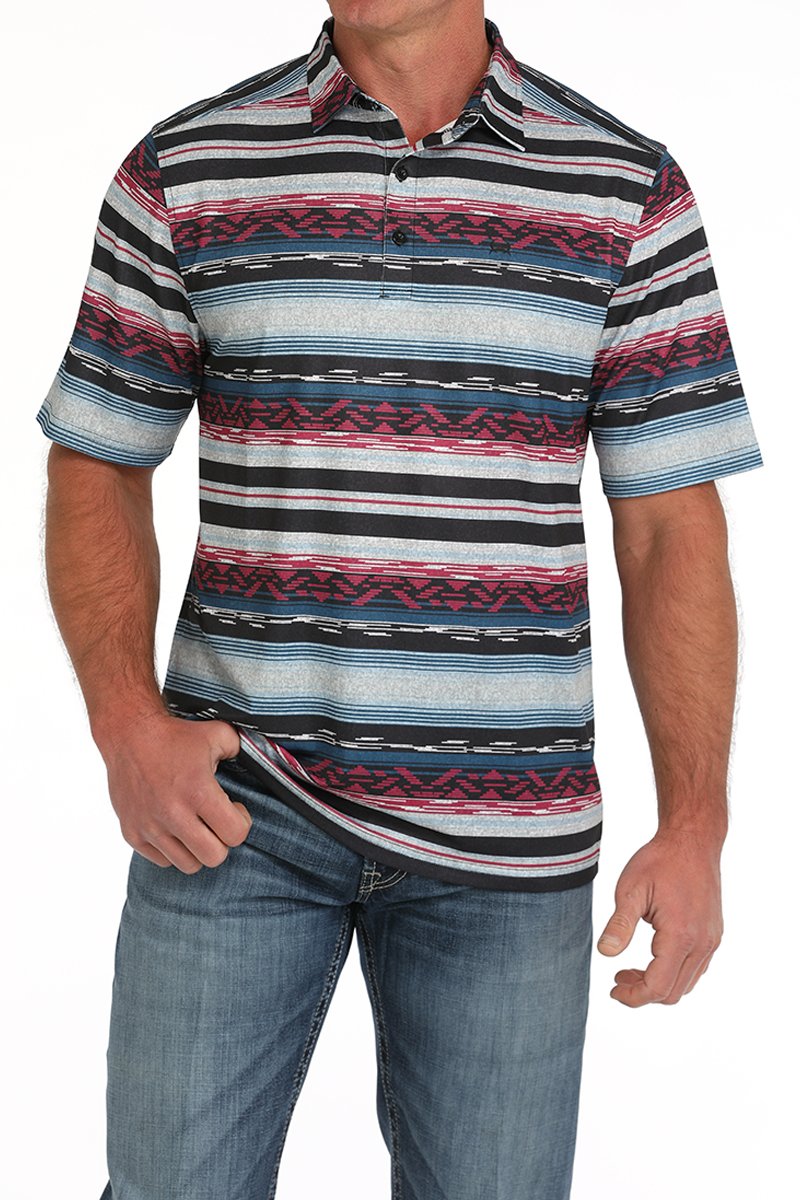 CINCH MEN'S SOUTHWESTERN POLO - MULTI