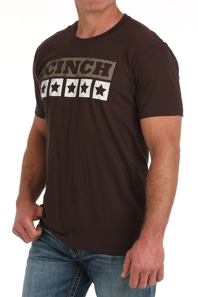 CINCH MEN'S GRAPHIC T-SHIRT - BROWN