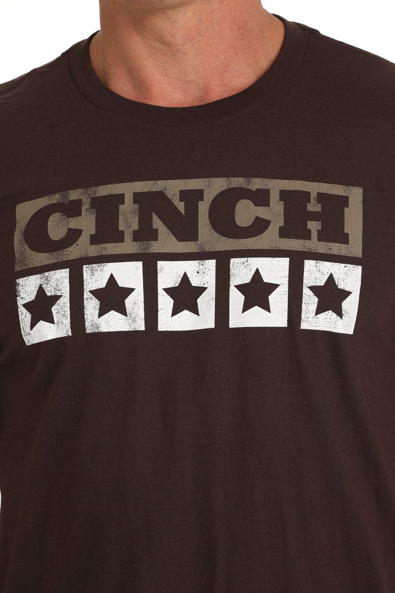CINCH MEN'S GRAPHIC T-SHIRT - BROWN