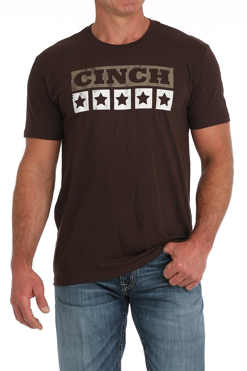 CINCH MEN'S GRAPHIC T-SHIRT - BROWN