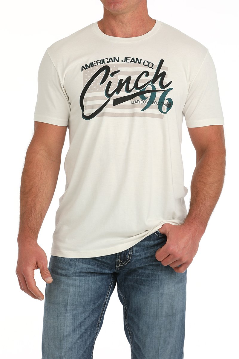 CINCH MEN'S GRAPHIC T-SHIRT - CREAM