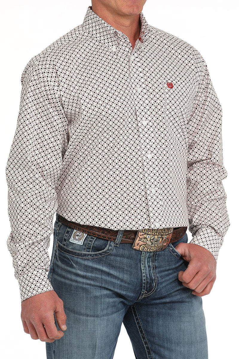 CINCH MEN'S PRINT SHIRT - WHITE
