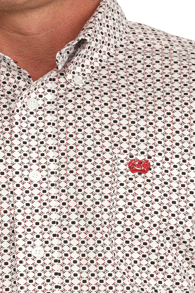 CINCH MEN'S PRINT SHIRT - WHITE