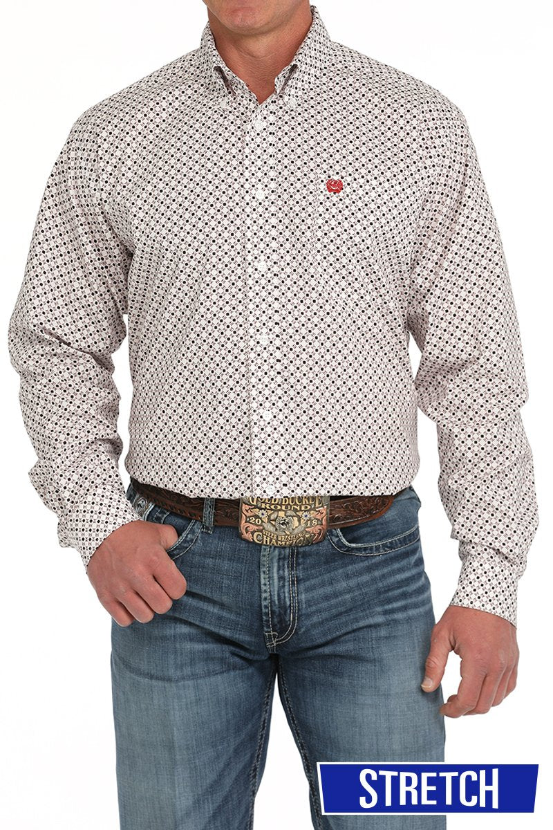 CINCH MEN'S PRINT SHIRT - WHITE