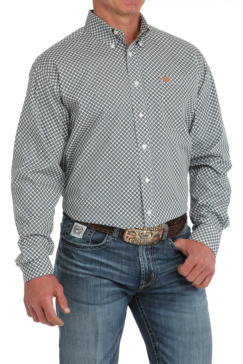 CINCH MEN'S PRINT SHIRT - WHITE