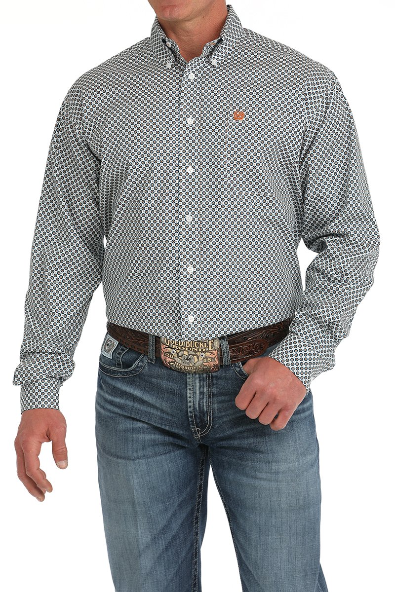 CINCH MEN'S PRINT SHIRT - WHITE