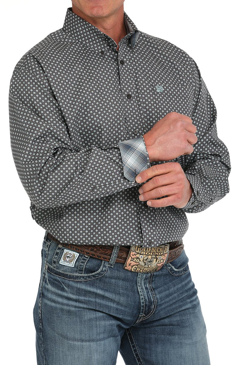 CINCH MEN'S PRINT SHIRT - GRAY