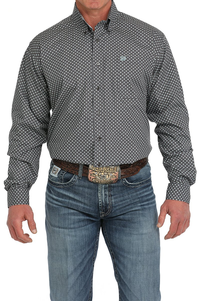 CINCH MEN'S PRINT SHIRT - GRAY