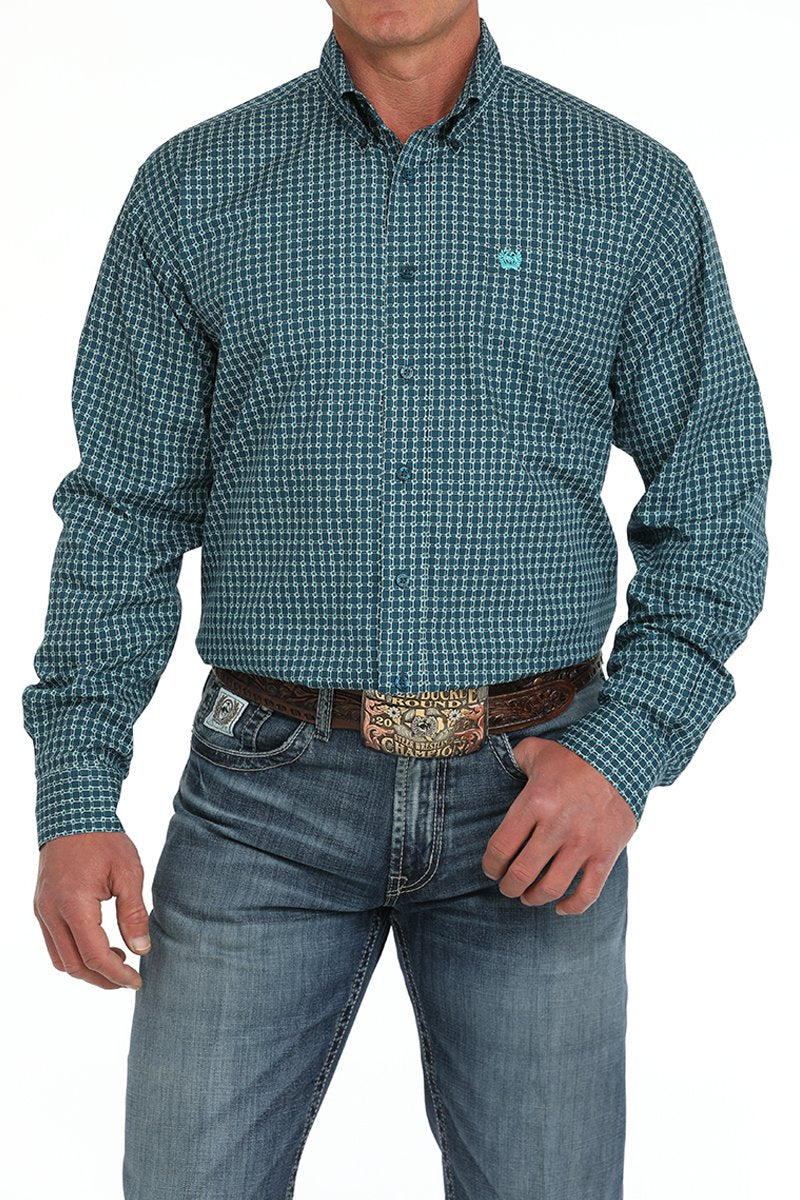 CINCH MEN'S PRINT SHIRT - BLUE