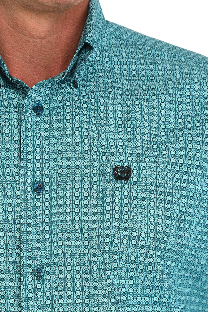 CINCH MEN'S PRINT SHIRT - TURQUOISE
