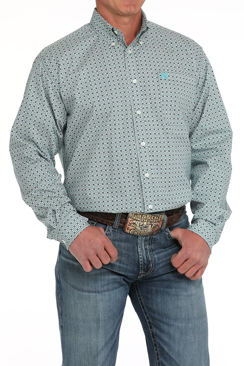 CINCH MEN'S PRINT SHIRT - CREAM