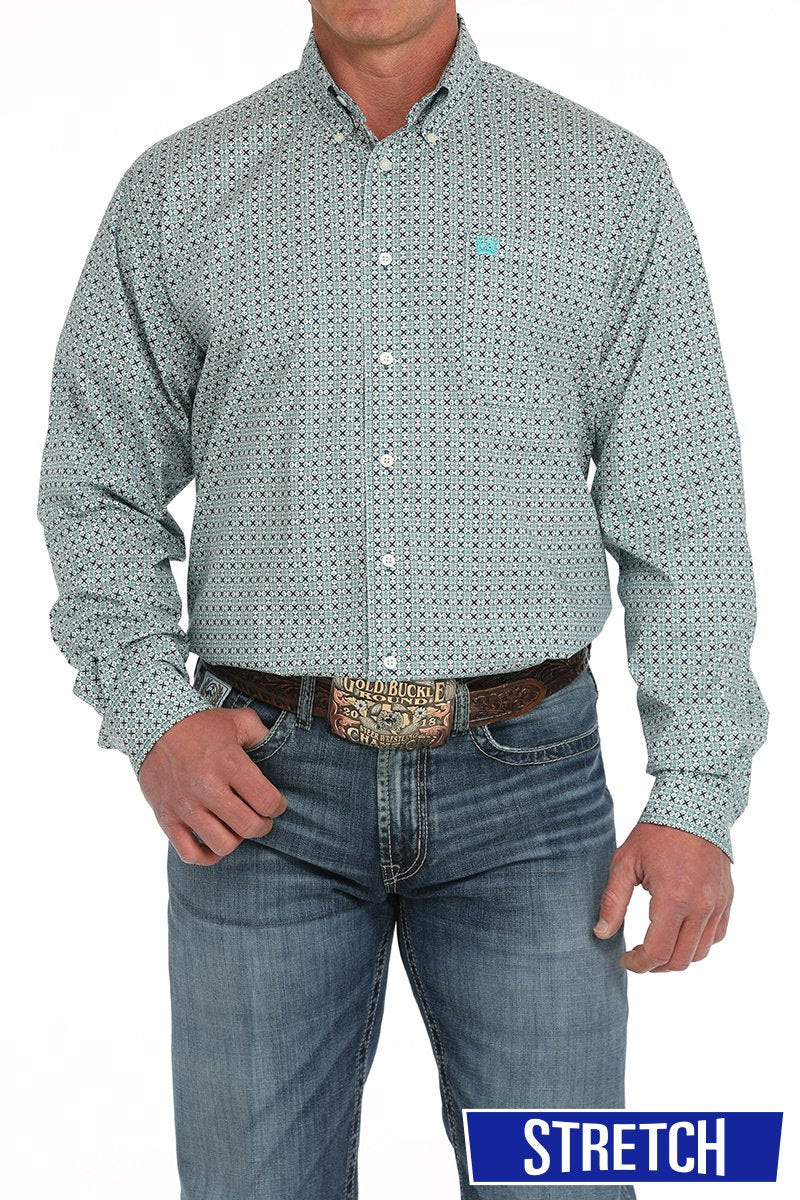 CINCH MEN'S PRINT SHIRT - CREAM