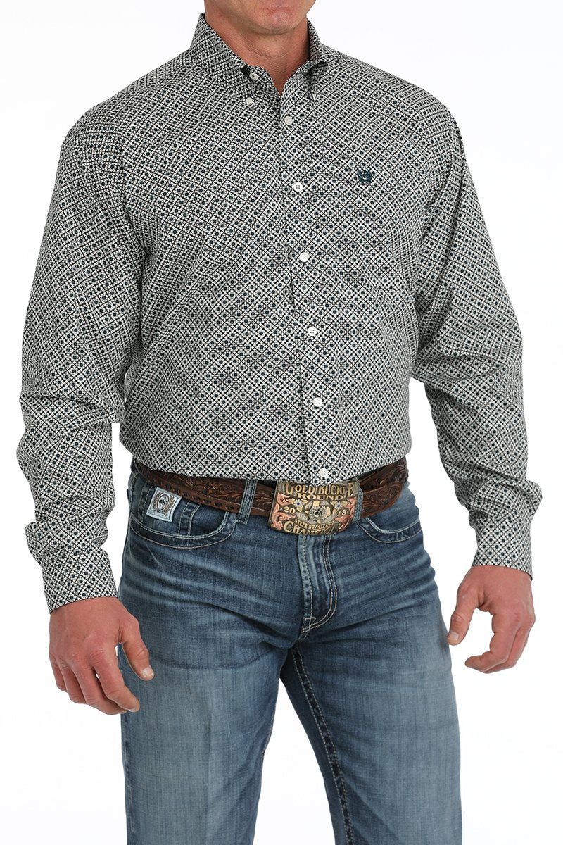 CINCH MEN'S PRINT SHIRT - CREAM