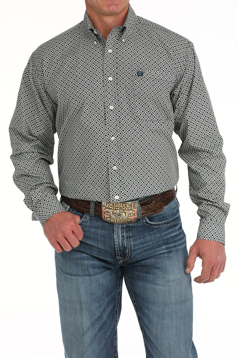 CINCH MEN'S PRINT SHIRT - CREAM