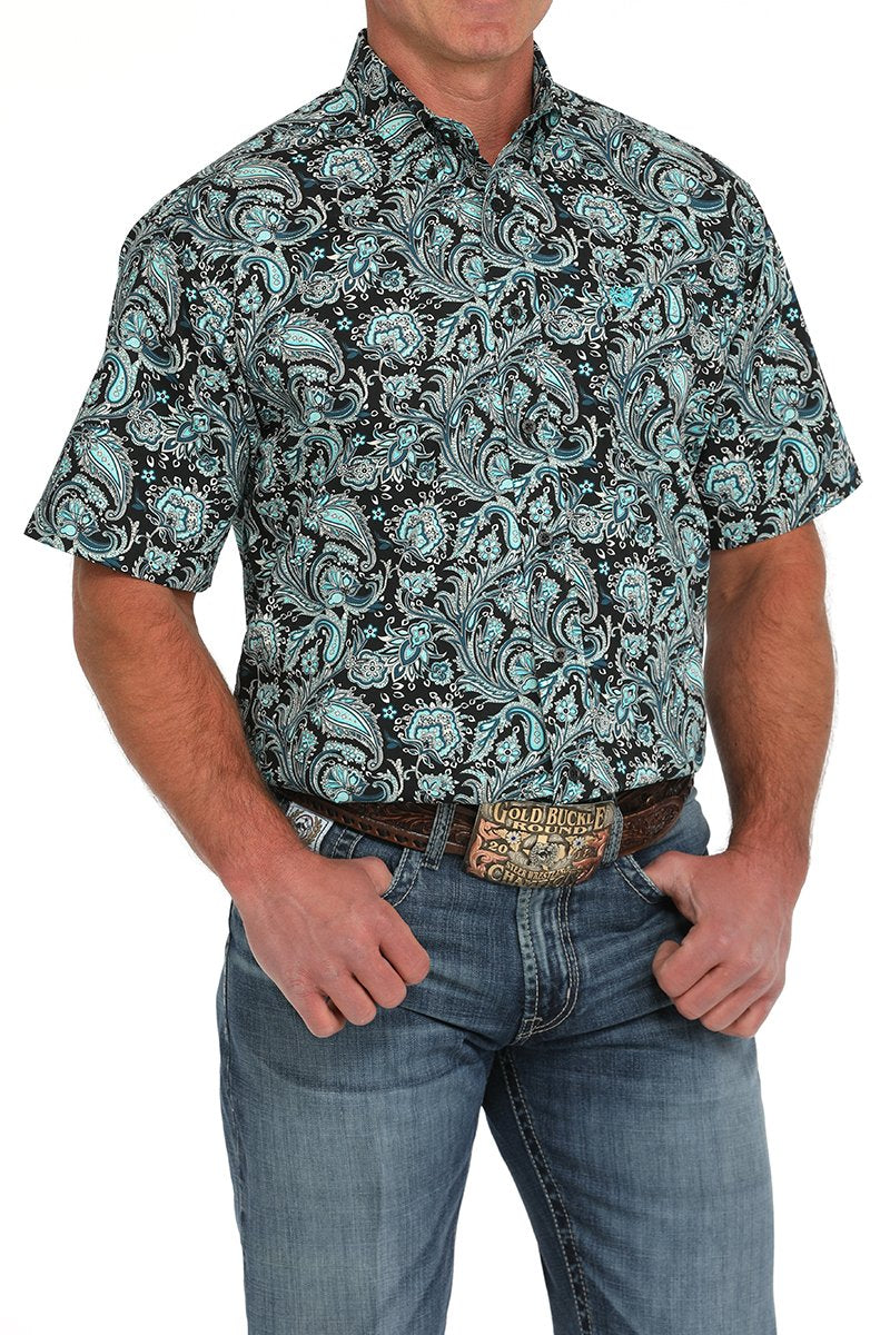 CINCH MEN'S PAISLEY SHIRT - BLACK
