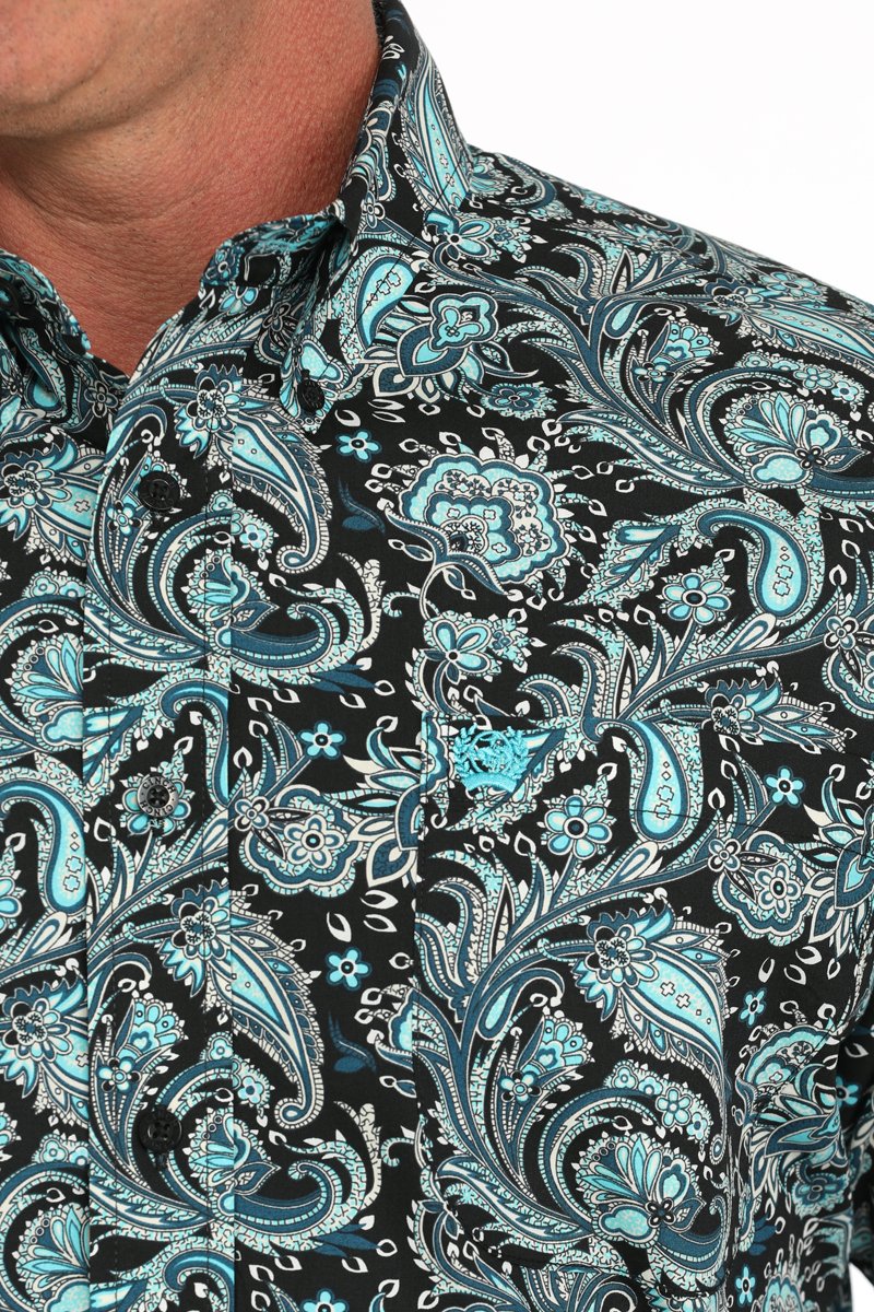 CINCH MEN'S PAISLEY SHIRT - BLACK