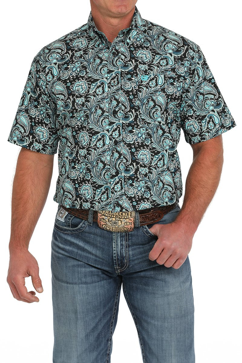 CINCH MEN'S PAISLEY SHIRT - BLACK