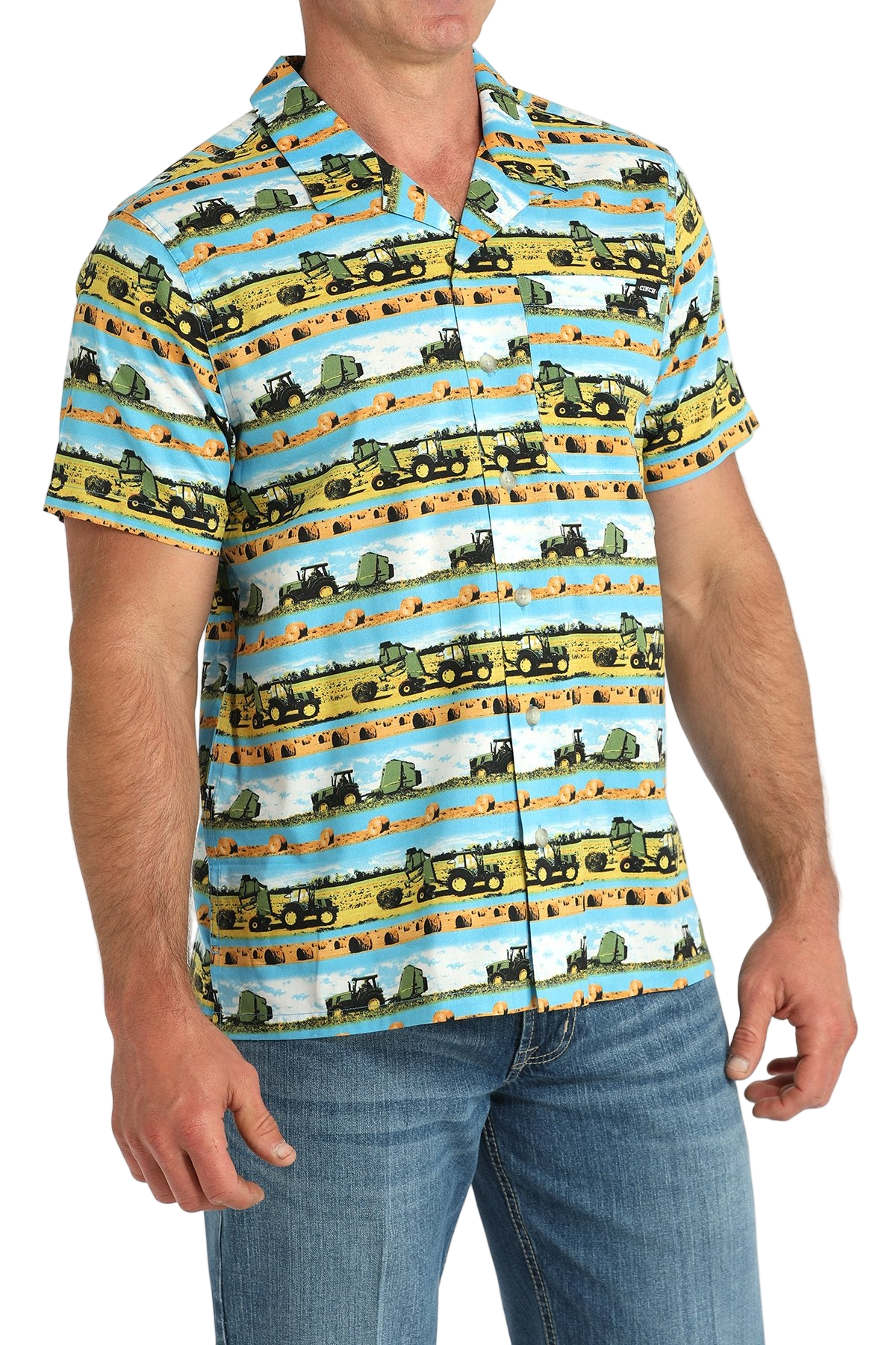 CINCH MEN'S PRINT SHIRT - BLUE**FINAL SALE**