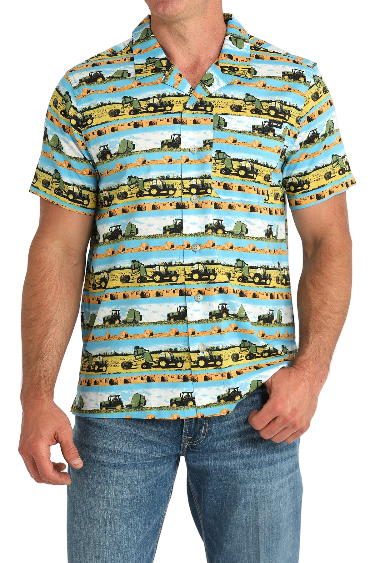 CINCH MEN'S PRINT SHIRT - BLUE**FINAL SALE**