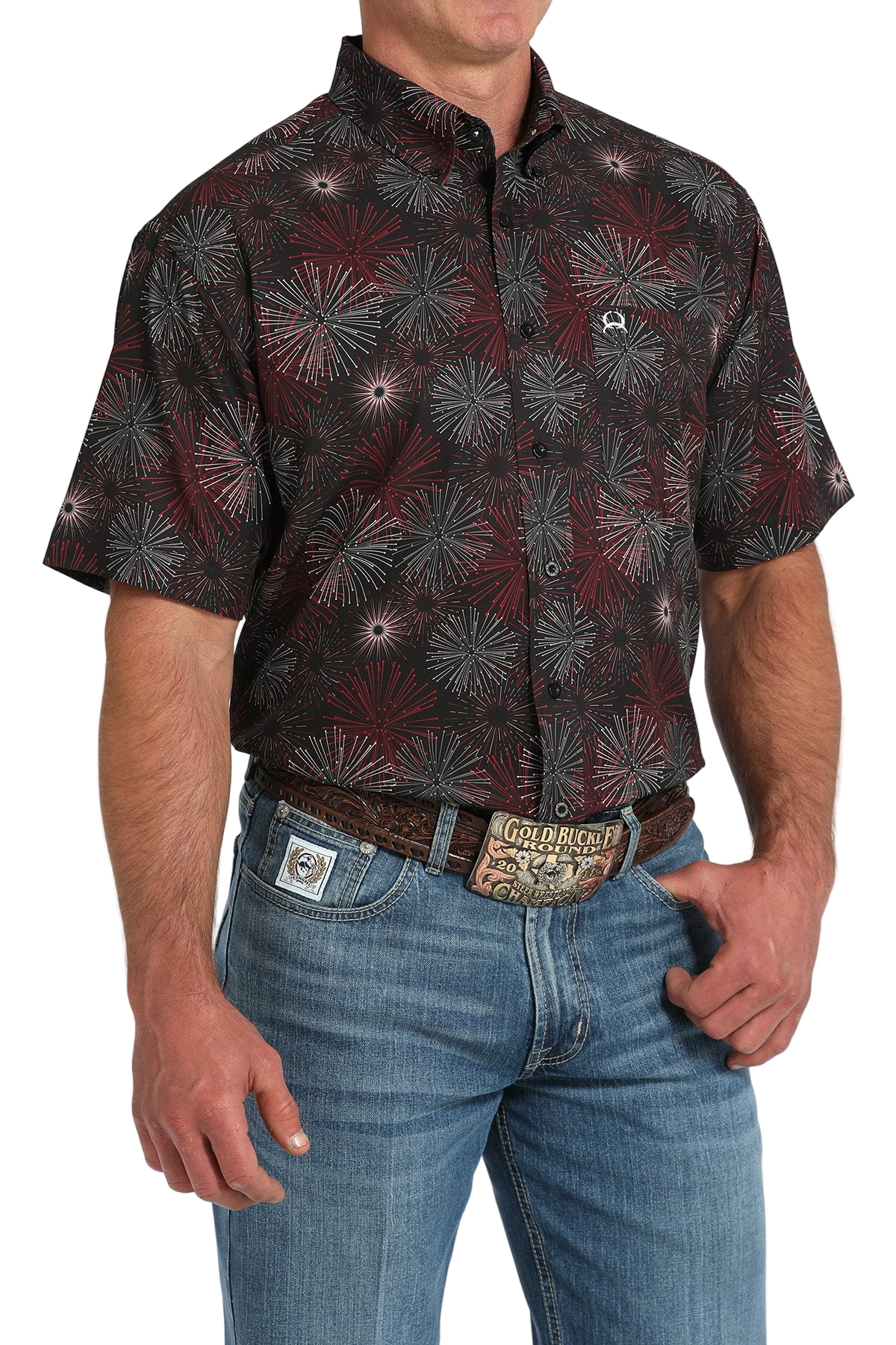 CINCH MEN'S PRINT SHIRT - BLACK**FINAL SALE**