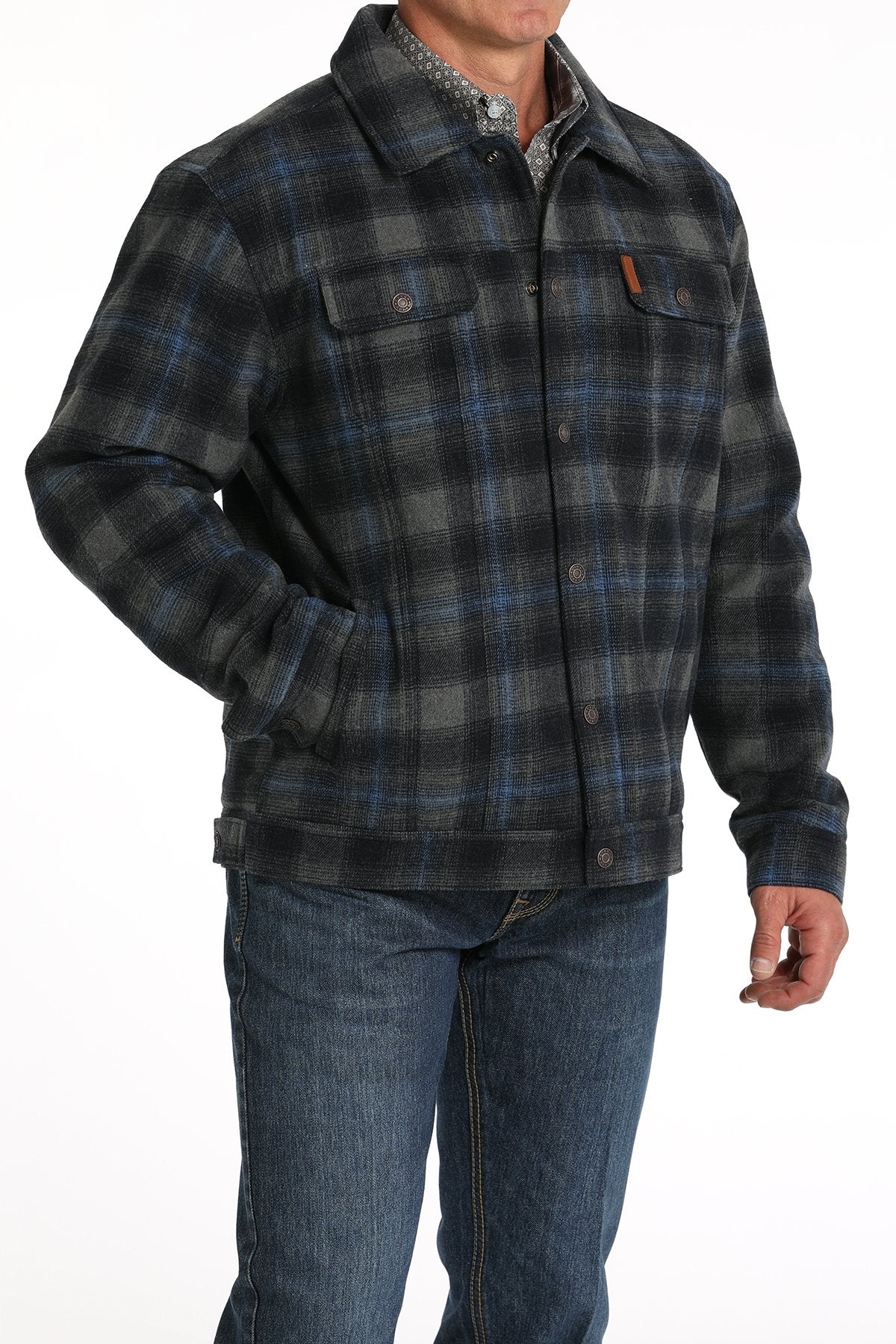 CINCH MENS LINED TRUCKER JACKET - BLUE