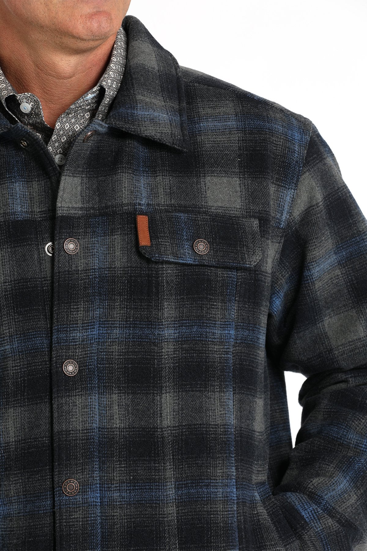 CINCH MENS LINED TRUCKER JACKET - BLUE