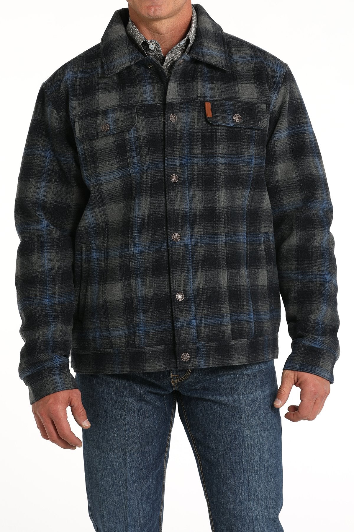 CINCH MENS LINED TRUCKER JACKET - BLUE