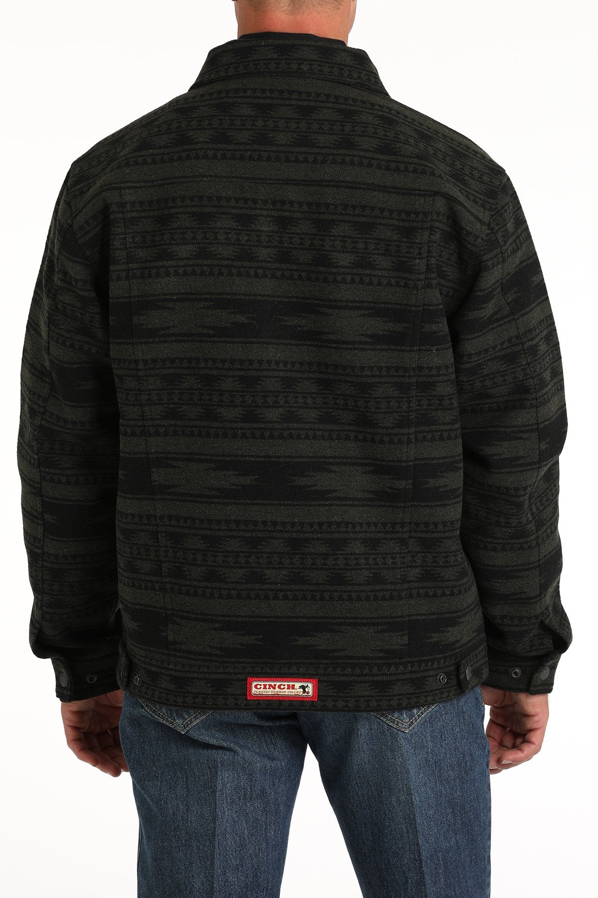 CINCH MENS LINED TRUCKER JACKET - GREEN