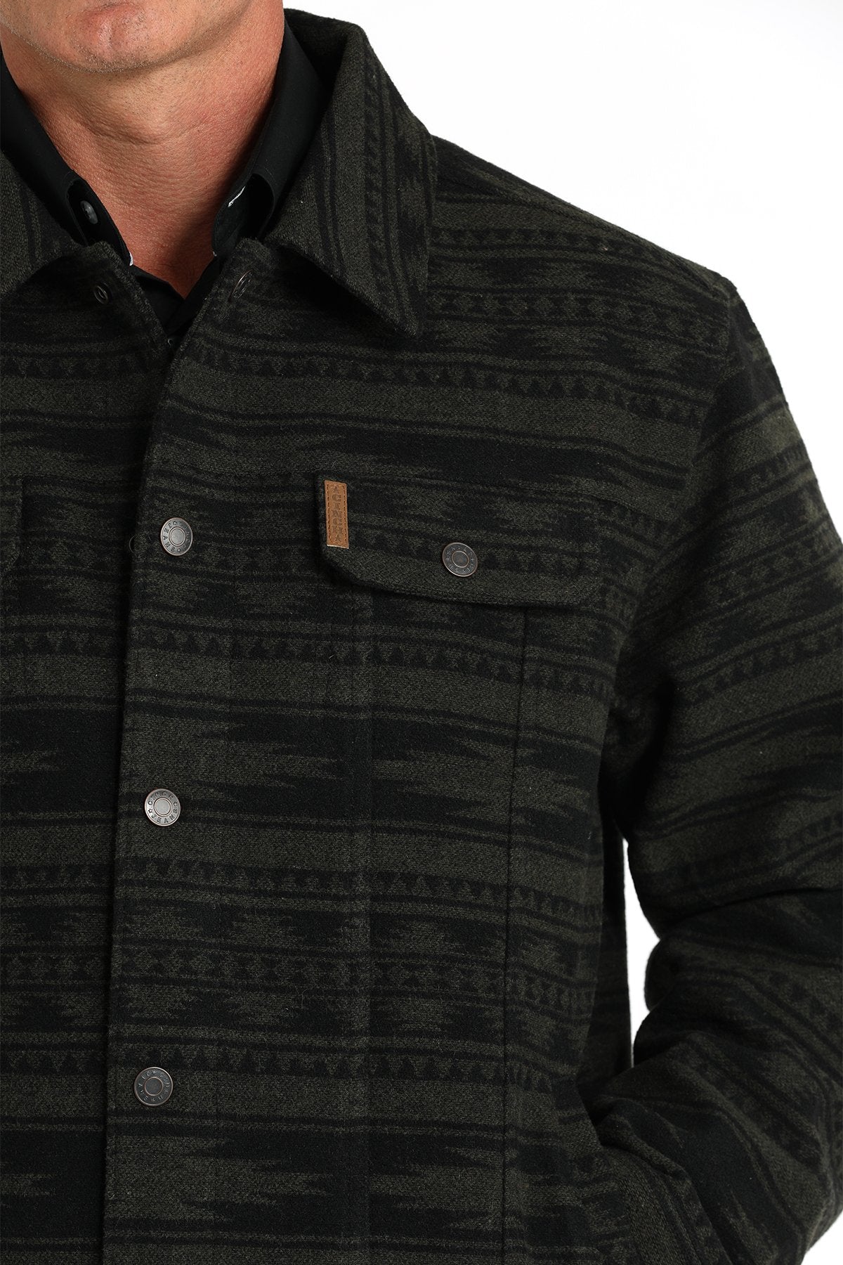 CINCH MENS LINED TRUCKER JACKET - GREEN