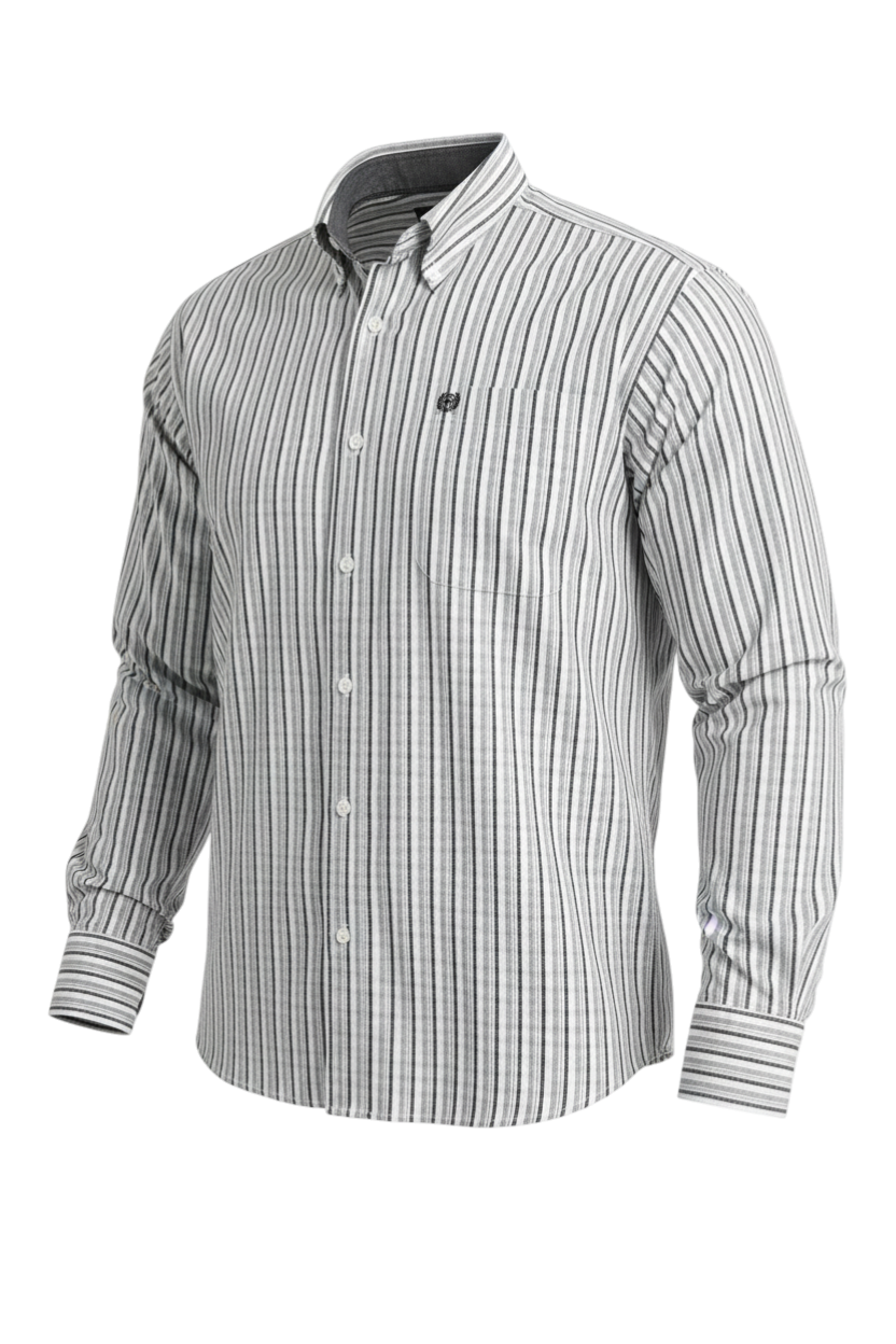 CINCH MEN'S PLAID SHIRT - WHITE**FINAL SALE**