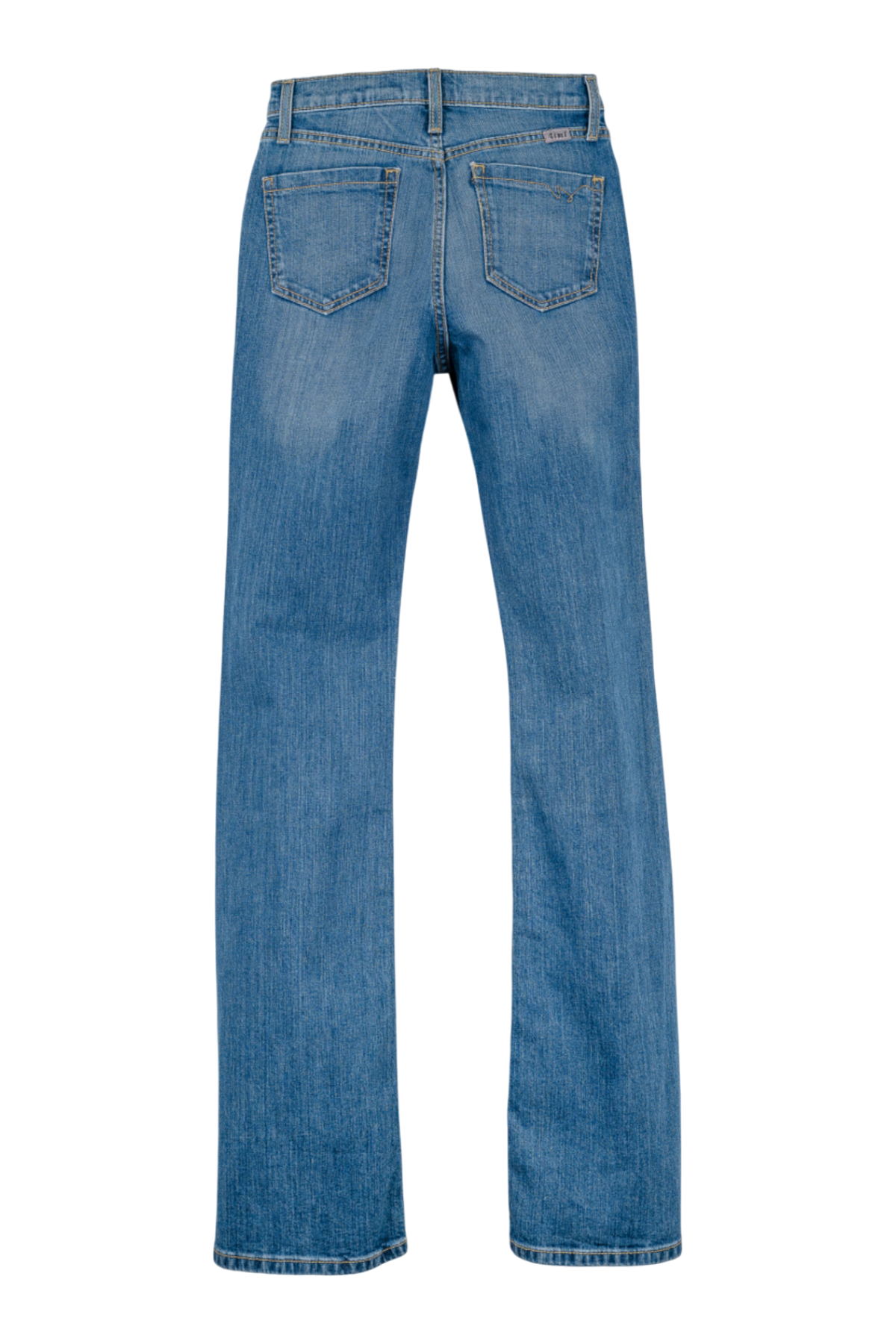 Blue jeans on a white background