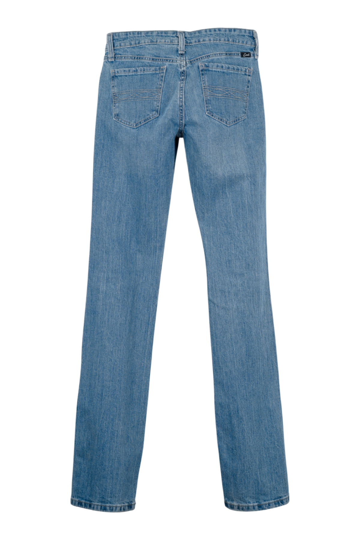 Blue jeans on a white background