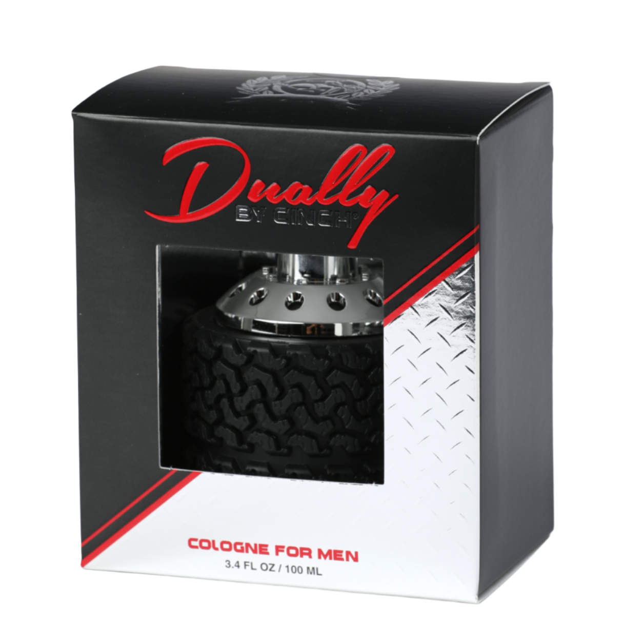 Cinch cologne for men in white, red and black packaging