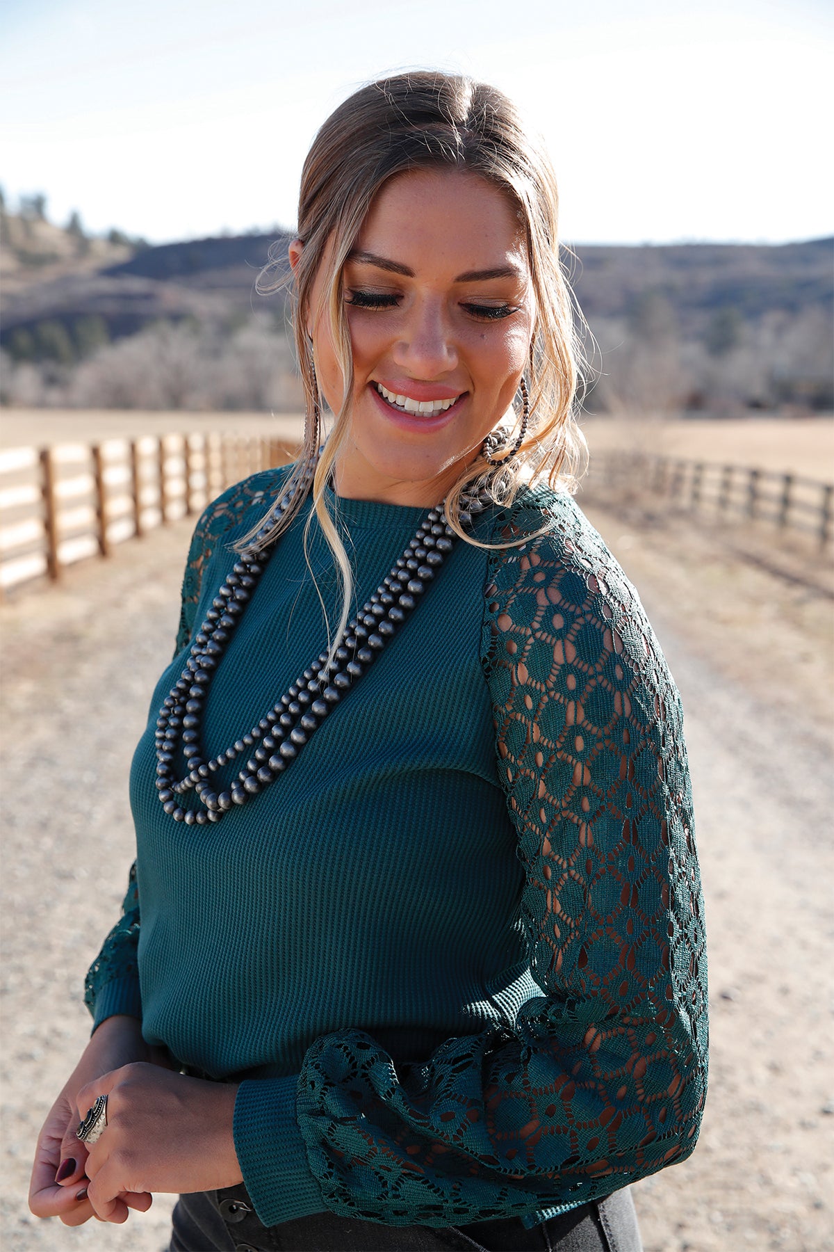 CRUEL LADIES KNIT SHIRT - GREEN