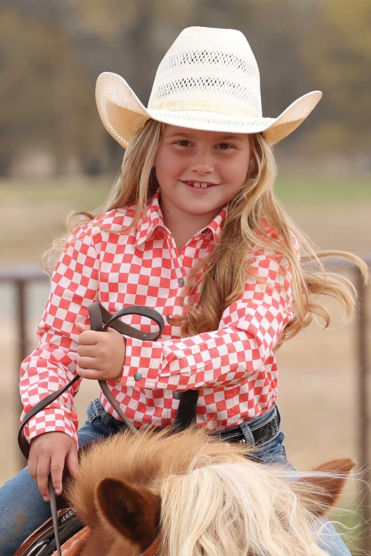CRUEL GIRLS WESTERN SHIRT - CORAL