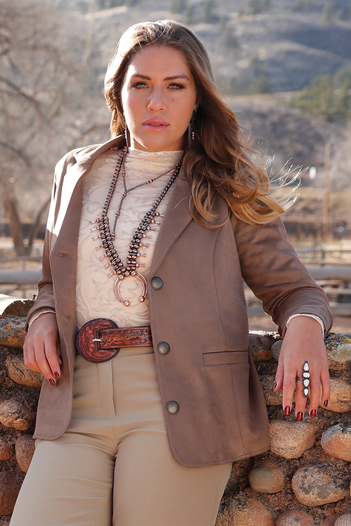 CRUEL LADIES BLAZER - BROWN