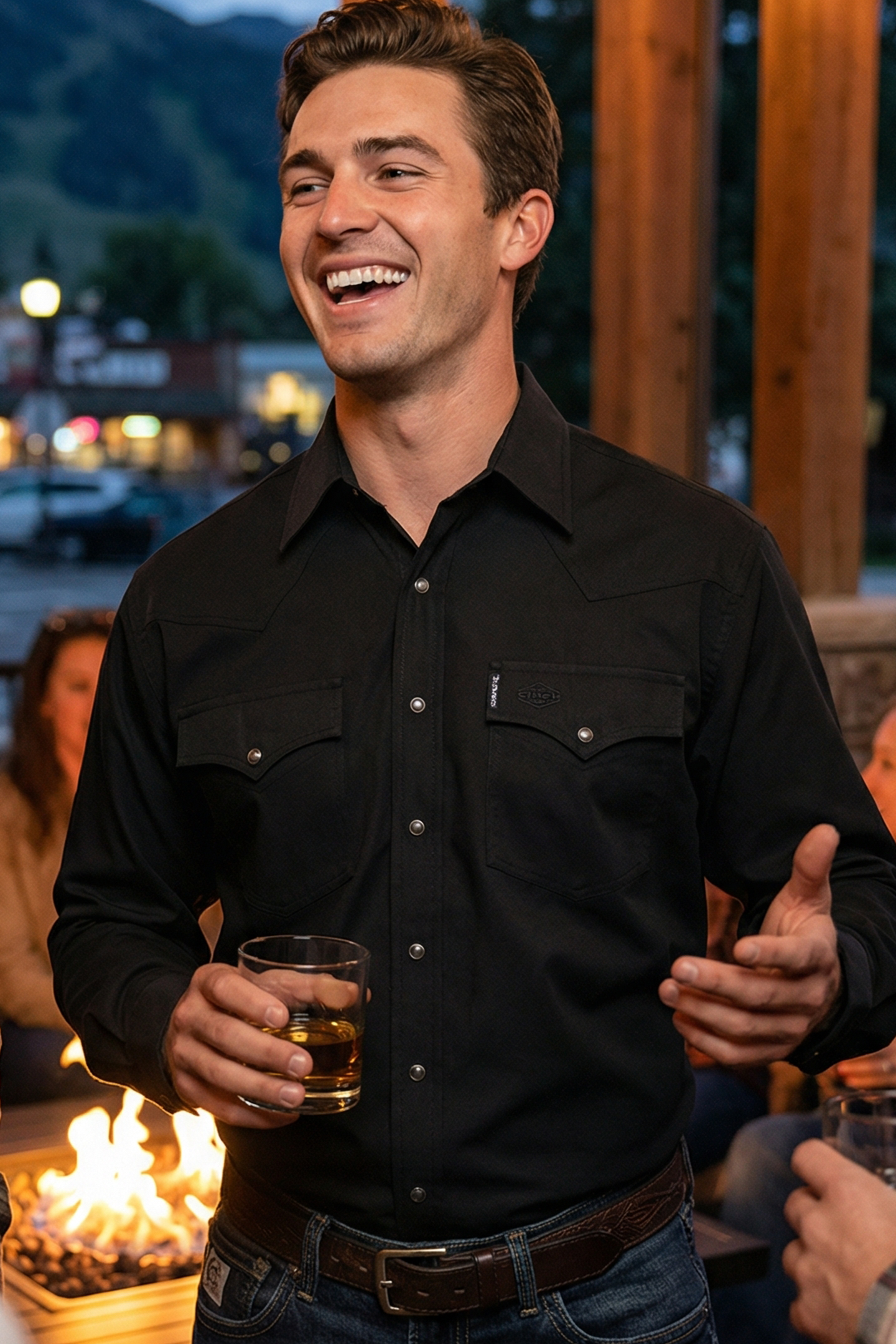 CINCH MEN'S SNAP FRONT WESTERN SHIRT - BLACK