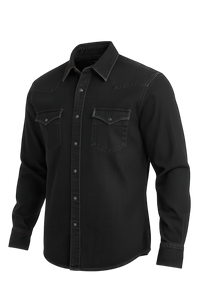 CINCH MENS WESTERN SHIRT SOLID - BLACK DENIM