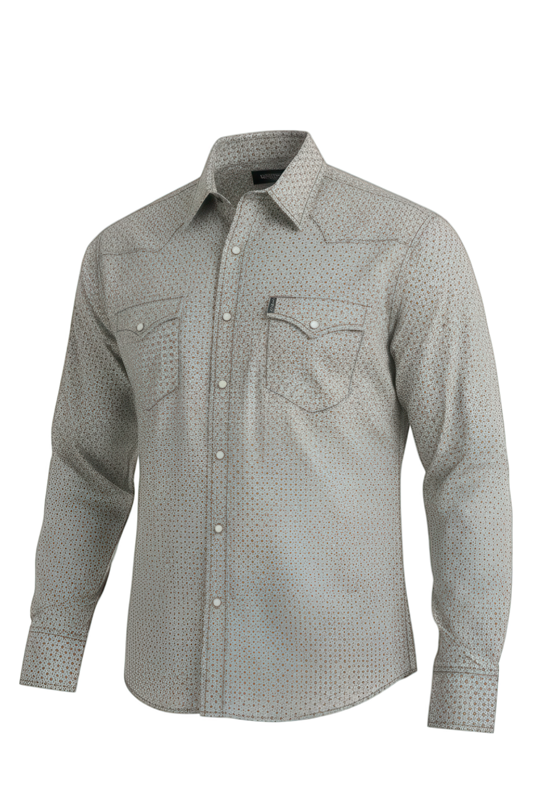 CINCH MENS LONG SLEEVE WESTERN PRINT SHIRT - BLUE