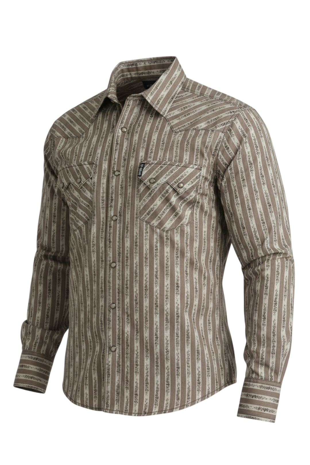 CINCH MENS LONG SLEEVE PRINT WESTERN SHIRT - KHAKI