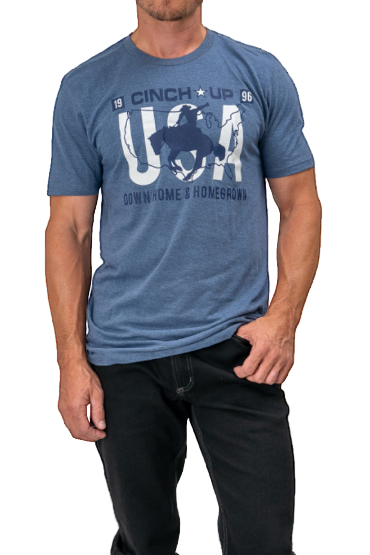 CINCH MEN'S GRAPHIC T-SHIRT - DENIM BLUE