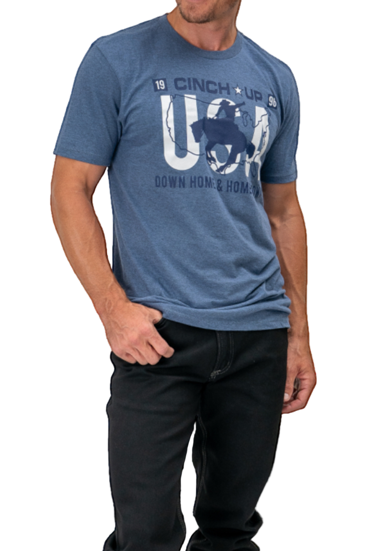 CINCH MEN'S GRAPHIC T-SHIRT - DENIM BLUE