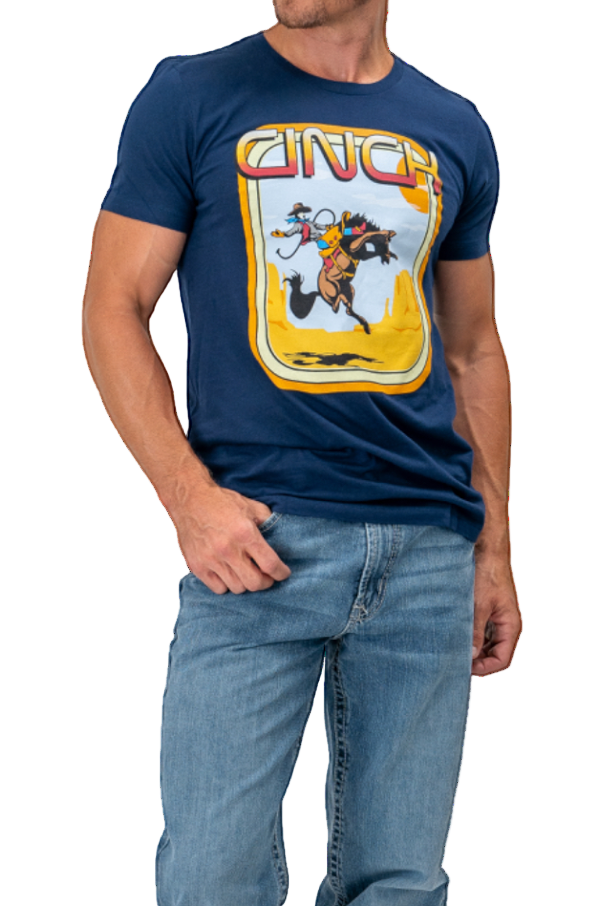 CINCH MEN'S GRAPHIC T-SHIRT - NAVY