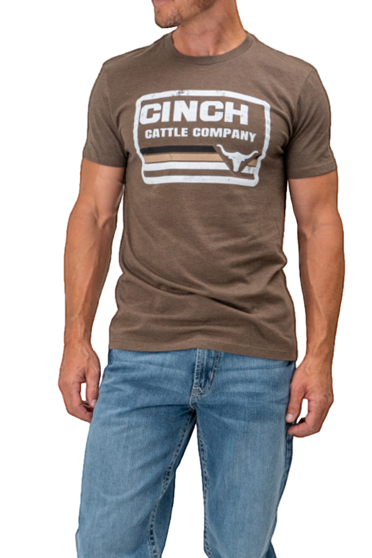 CINCH MEN'S GRAPHIC T-SHIRT - BROWN