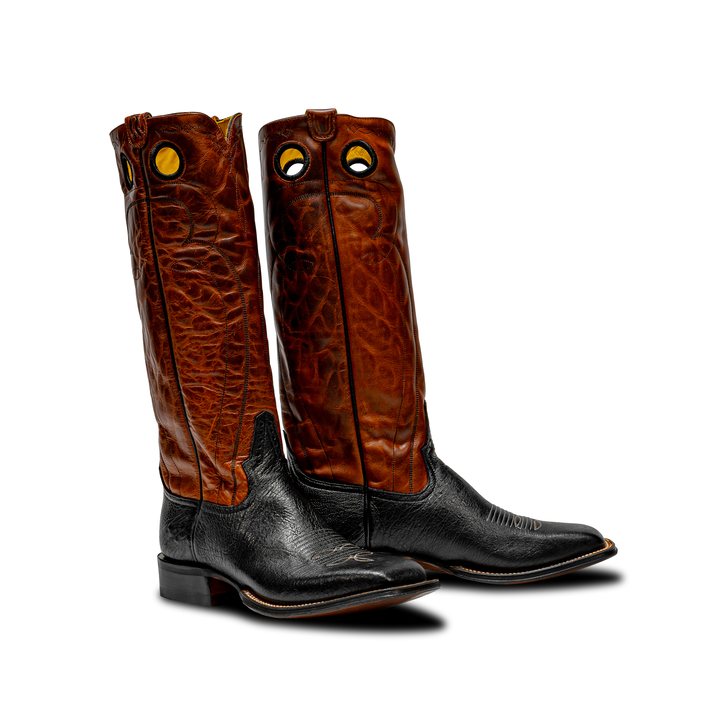 ROD PATRICK BLACK SMOOTH OSTRICH (B)
