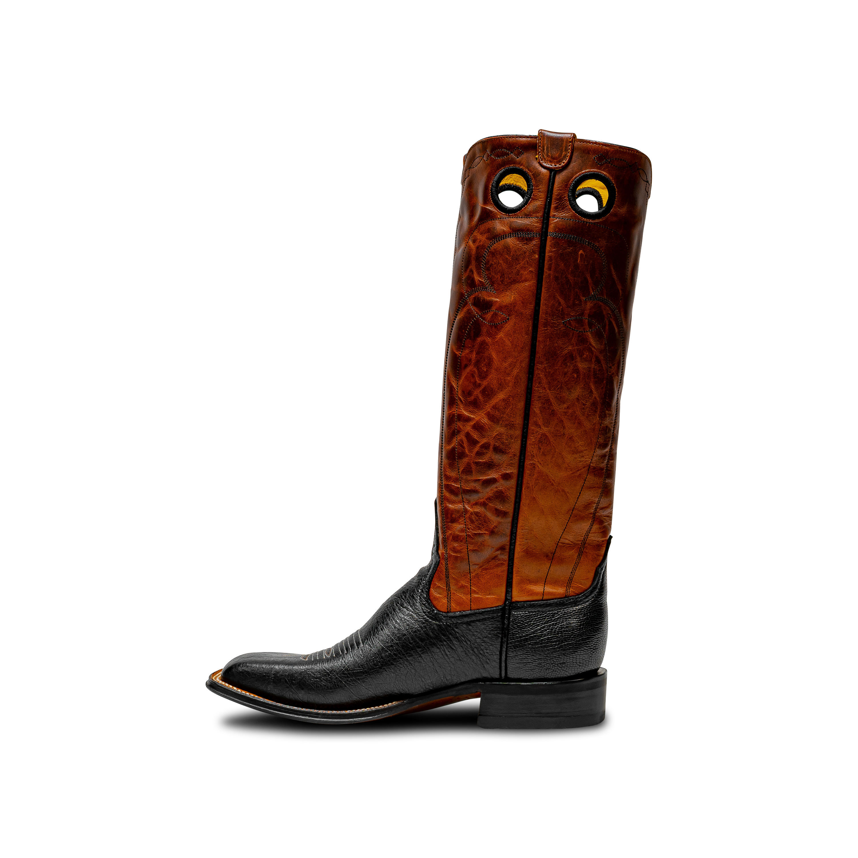 ROD PATRICK BLACK SMOOTH OSTRICH (B)